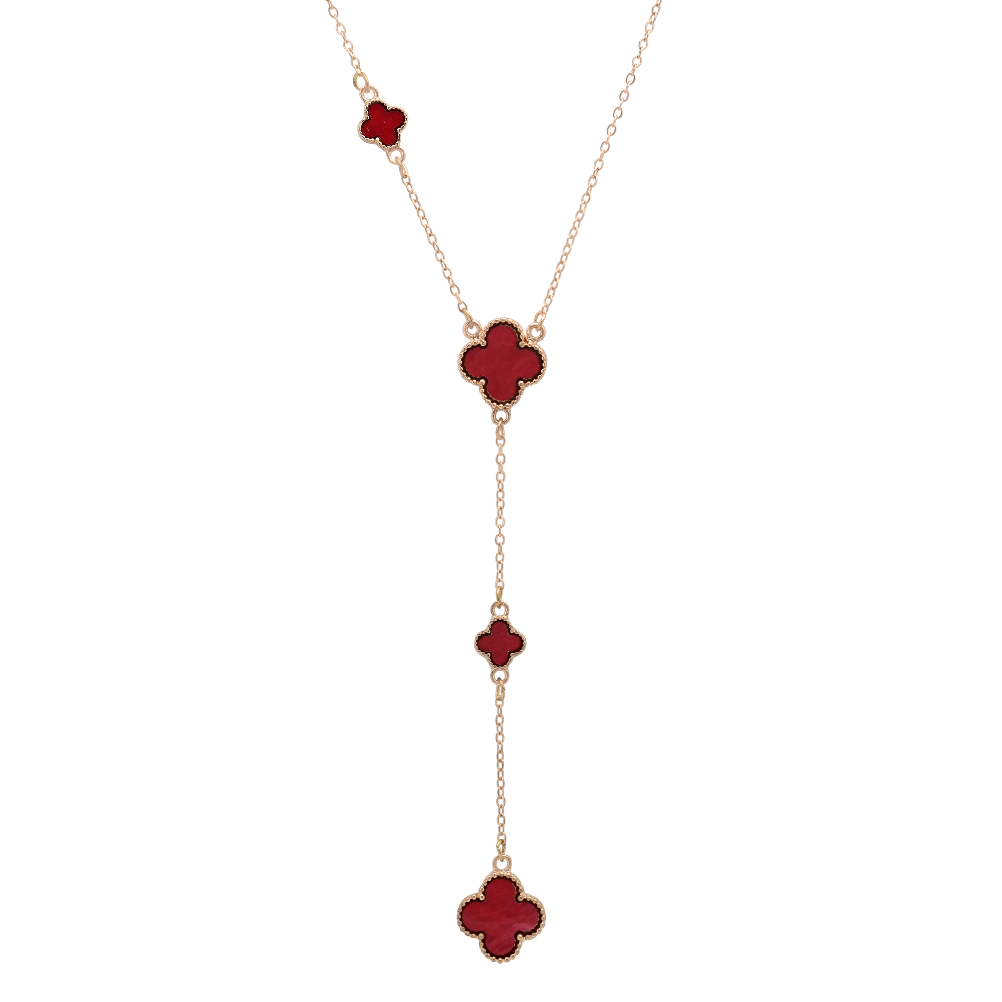 Multi Clover Drop Necklace - Gallery 6