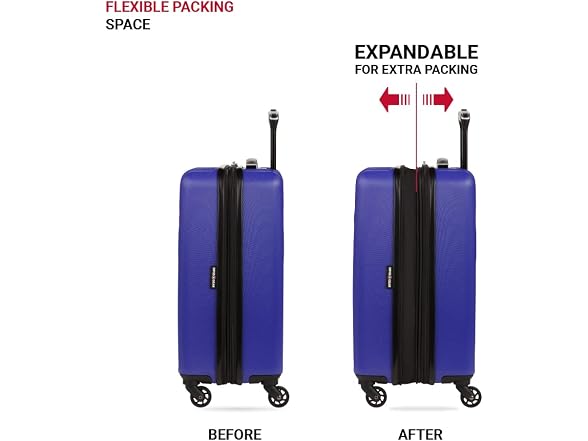 SwissGear 8018 Expandable Luggage, Hard Shell Carry-On