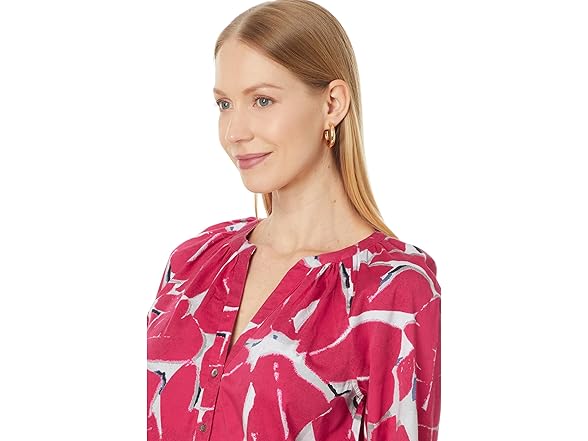 NIC+ZOE Womens Bold Petals Shirt (L)