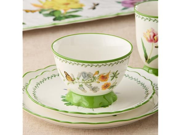 Mirabella Porcelain Footed Ice Cream Dessert Bowls Set of 4