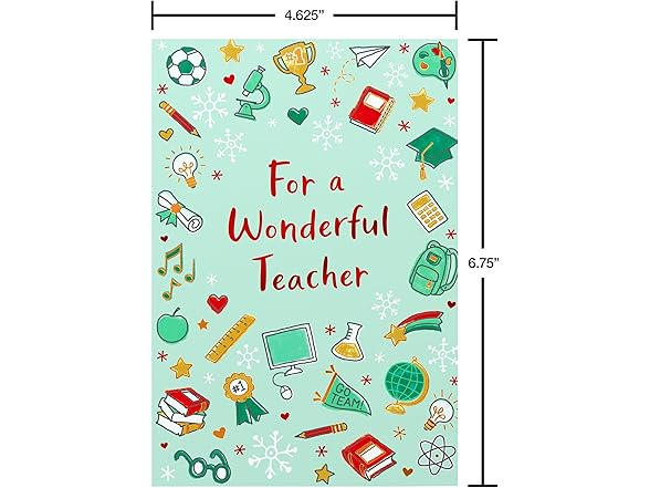 American Greetings Christmas Thank You Card for Teacher