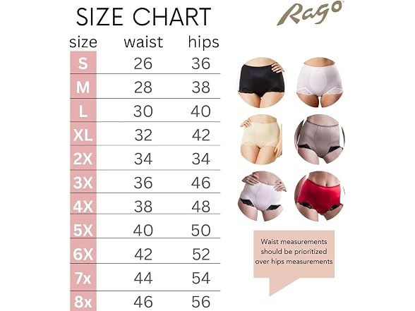 Rago Women (34) Shapewear Briefs