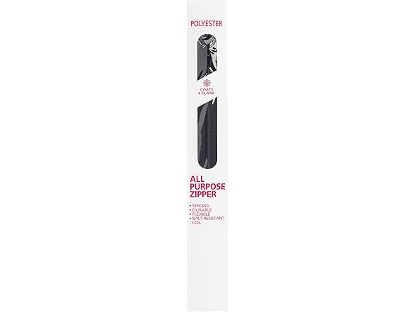 Coats & Clark All Purpose Zip Zipper, 14 Inches, Black 3PK