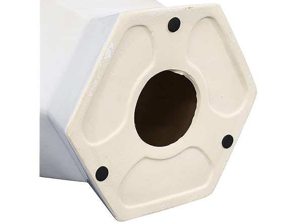 Sunnydaze Moderno Hexagon Ceramic Side Table