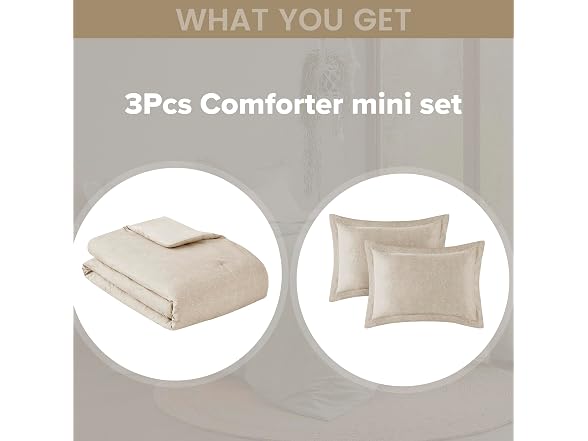 Comfort Spaces Queen Comforter Set - 3pcs