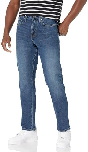 Amazon Essentials Men's Athletic-Fit Stretch Jeans - Medium Wash, 35W x 28L