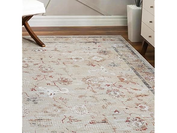 Superior 10'x14' Distressed Medallion Border Rug