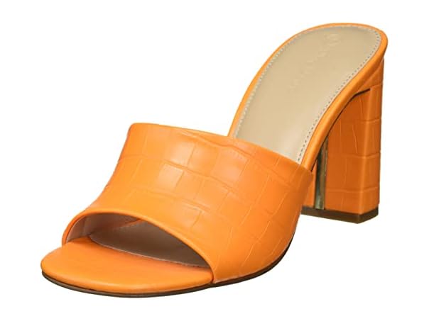 $9.99, Was $54.90, 81% Off! The Drop Women's Pattie High Block Heeled Mule Sandal dealfomo