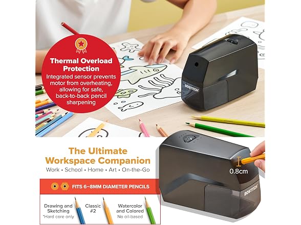 Bostitch Portable Rechargeable Battery Pencil Sharpener
