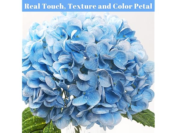 Kmise Hydrangea Artificial Flowers, 22”, 5PC