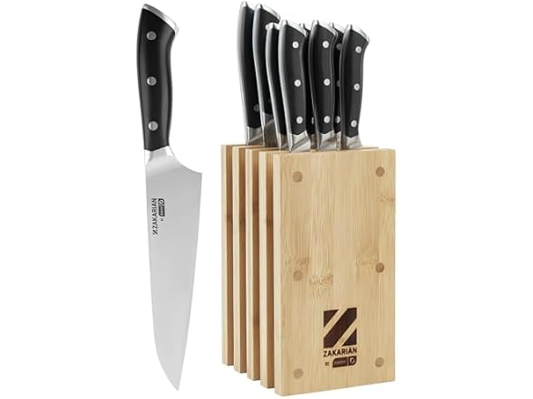 DASH Zakarian by DASH 11-Piece German Steel Kitchen Knife Set