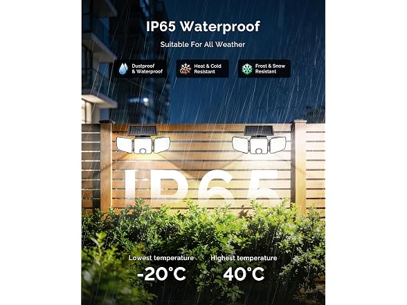 Brightown 1 Pack Solar Flood Outdoor Lights
