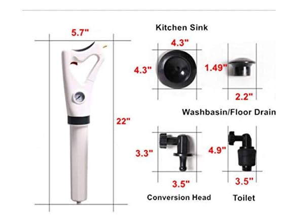New Innovation Manual Drain Cleaner, Toilet Plunger