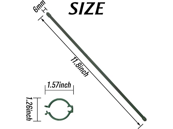 GXXMEI 18PCS 12 Inch Plant Support Stake