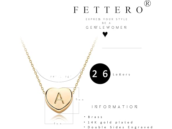 Tiny Gold Initial Heart Necklace (O)