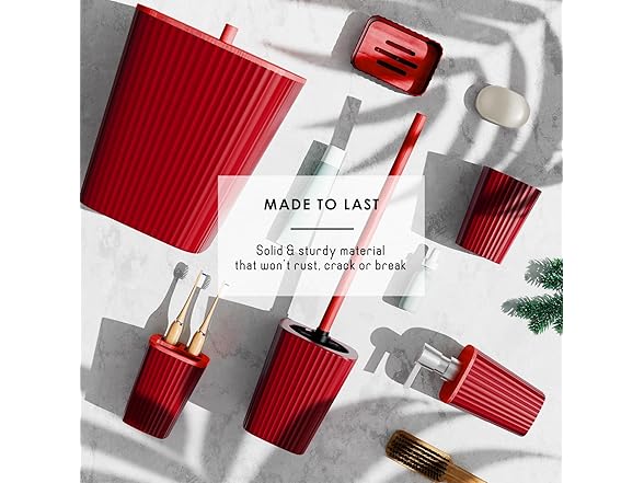 Clara Clark Christmas Bathroom Accessory Set