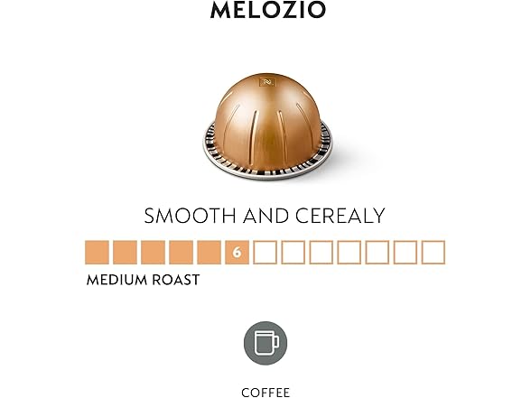 Nespresso Capsules Vertuo, Melozio, Coffee, 40-Ct