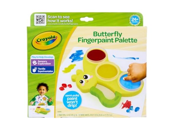 Crayola Butterfly Fingerpaint Pallette (3ct)