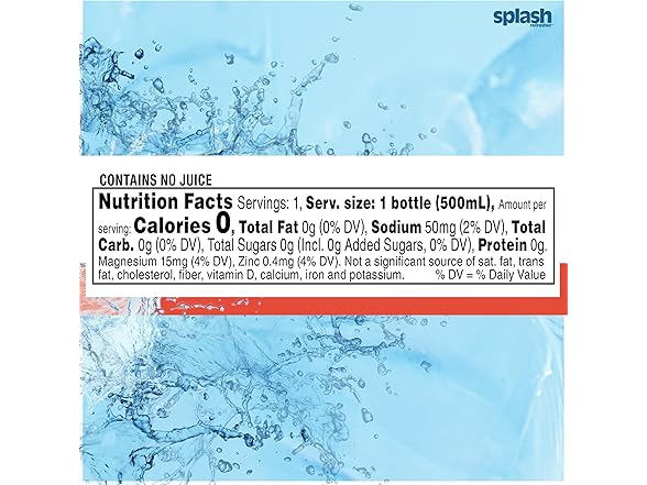 24PK SPLASH REFRESHER Flavored Water, Orange