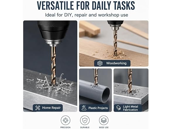 Bieqiair CON-128 Metric HSS Drill Bits Kit