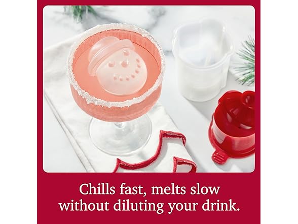 Tovolo Ice Cube Snowman Mold Holiday Ice Molds