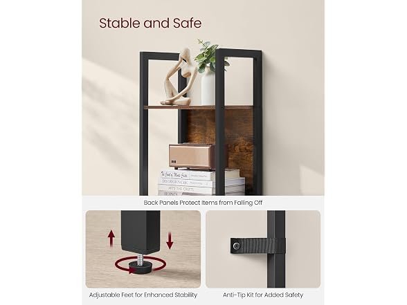 VASAGLE 5-Tier Industrial Bookshelf