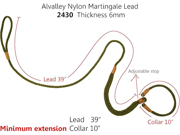 Alvalley Martingale Dog Leash with Collar