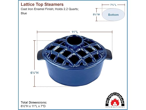 Blue Lattice Top Steamer