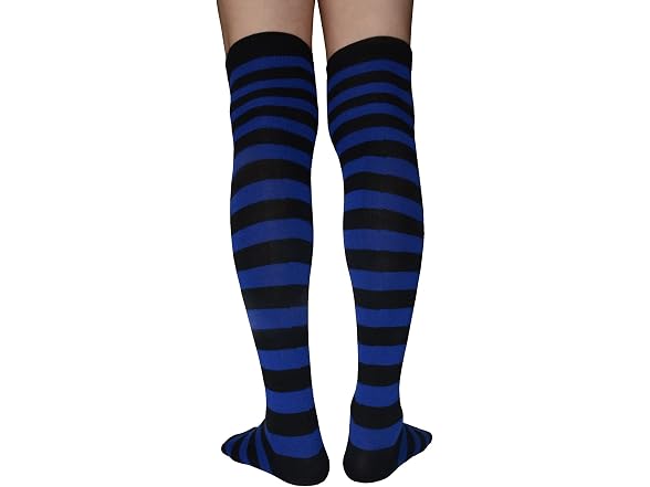 spomei Womens Thigh High Socks Striped