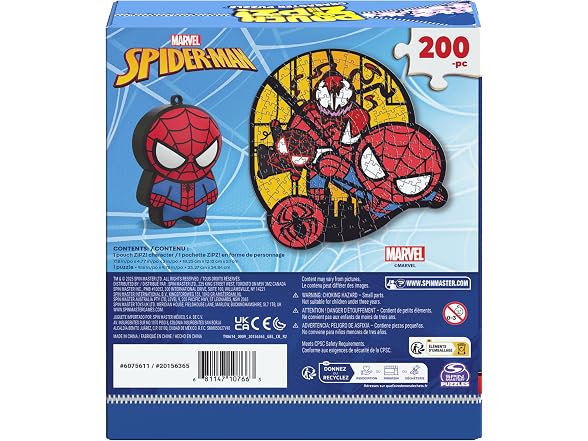 Spin Master Games Pouch Zipz Spider Man Micro Puzzle