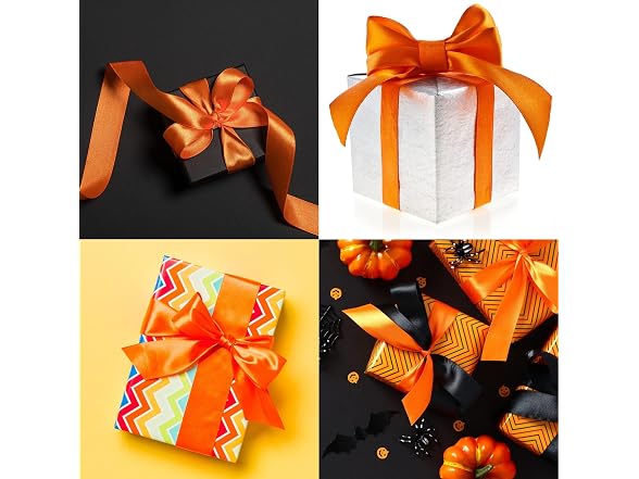 Satin Orange Double Face Ribbon - 2 Inch