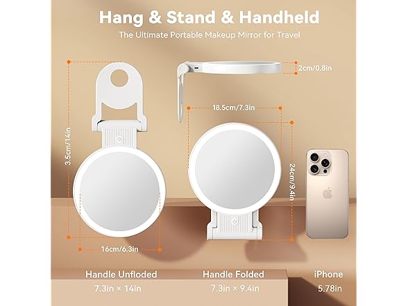 Auxmir 30X Magnifying Mirror with Light