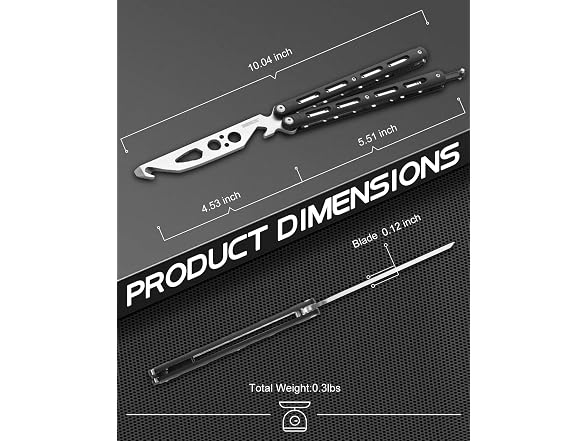 Dispatch Practice Butterfly Knife Black