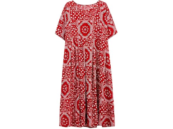 Versear Women (OS) Loose Cotton Rayon Dress Dress