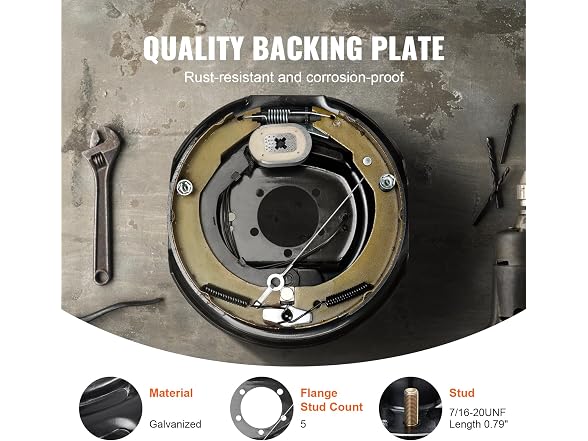 Trailer Hub Drum Kits 8 on 6.5" B.C. with 12"