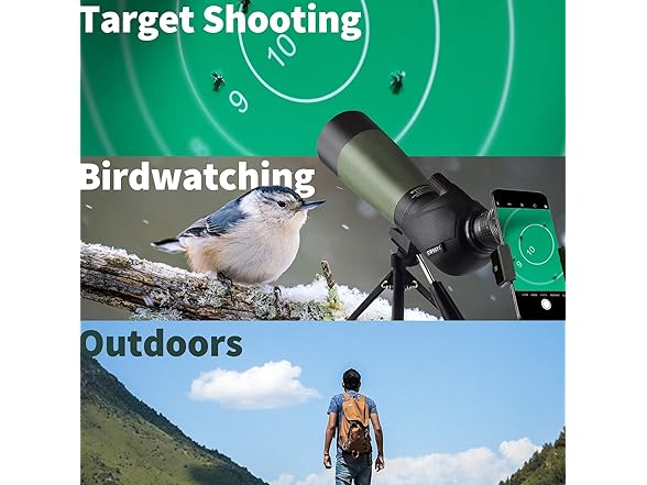 Gosky 20-60x85 Spotting Scope with Full Size Tripod