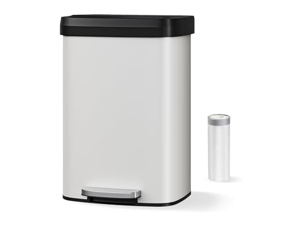 13.2 Gal/50L Stainless Steel Trash Can with Soft-Close