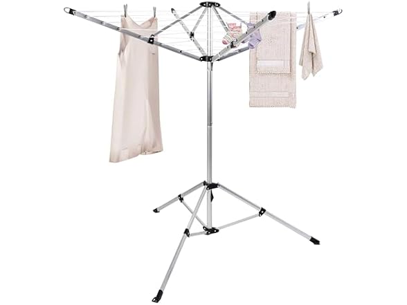 CROS Indoor Outdoor 4-Arm Umbrella Clothes Drying Rack