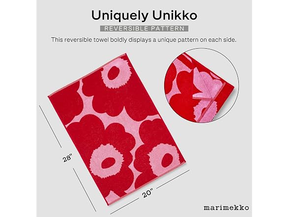 MARIMEKKO Unikko Terry Cotton Hand Towel Organic