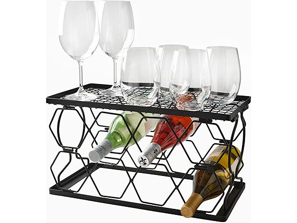 Mikasa 8-Bottle Wine Rack Black