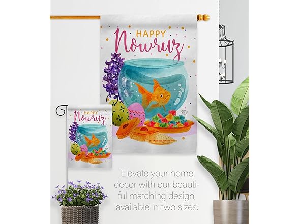 Ornament Collection Iranian Nowruz Garden Flag Hom