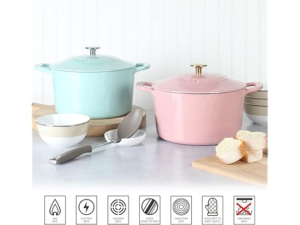 MARTHA STEWART Gatwick 7QT Enamel Cast Iron