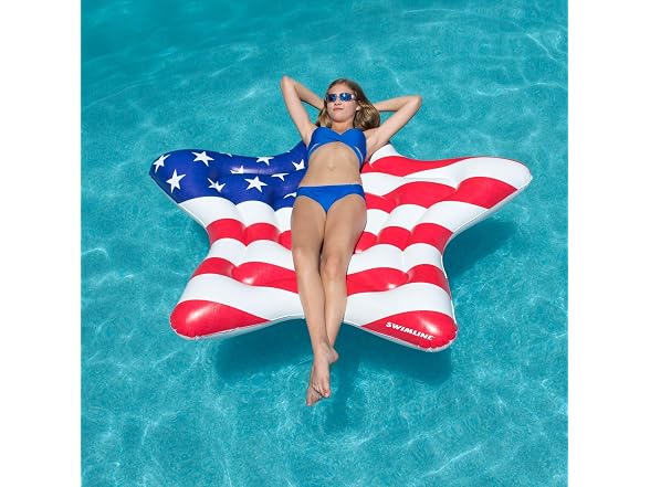 Swimline Americana Star Island Inflatable Pool Float
