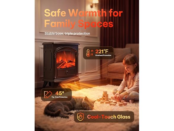 Silonn 22" Electric Fireplace Heater