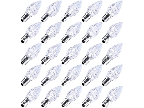 Brightown Minetom 50 Pack C7 Led Replacement Light Bulb