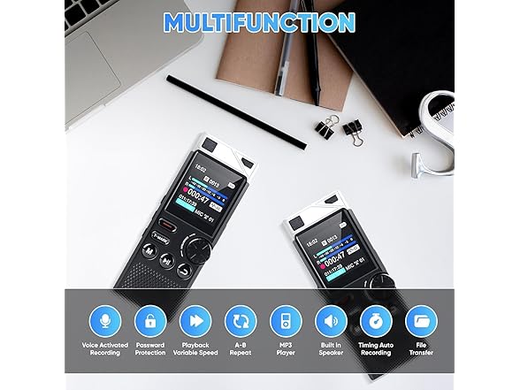 WUCOTC 264GB Digital Voice Recorder