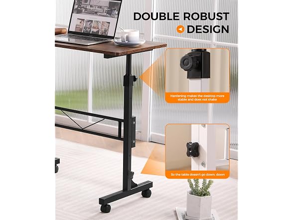 KLSMYHOKI Mobile Standing Desk Wheels