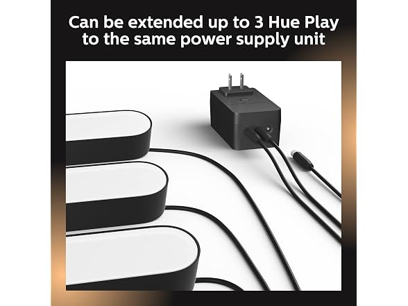 Philips Hue 16-Foot Extension Cable for Philips Hue Play Light Bar, Black - 1 Pack