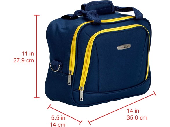 Rockland Fashion Softside Upright Luggage Set, Navy