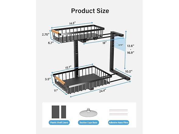 Under Sink Organizer Storage for Families 2 PK